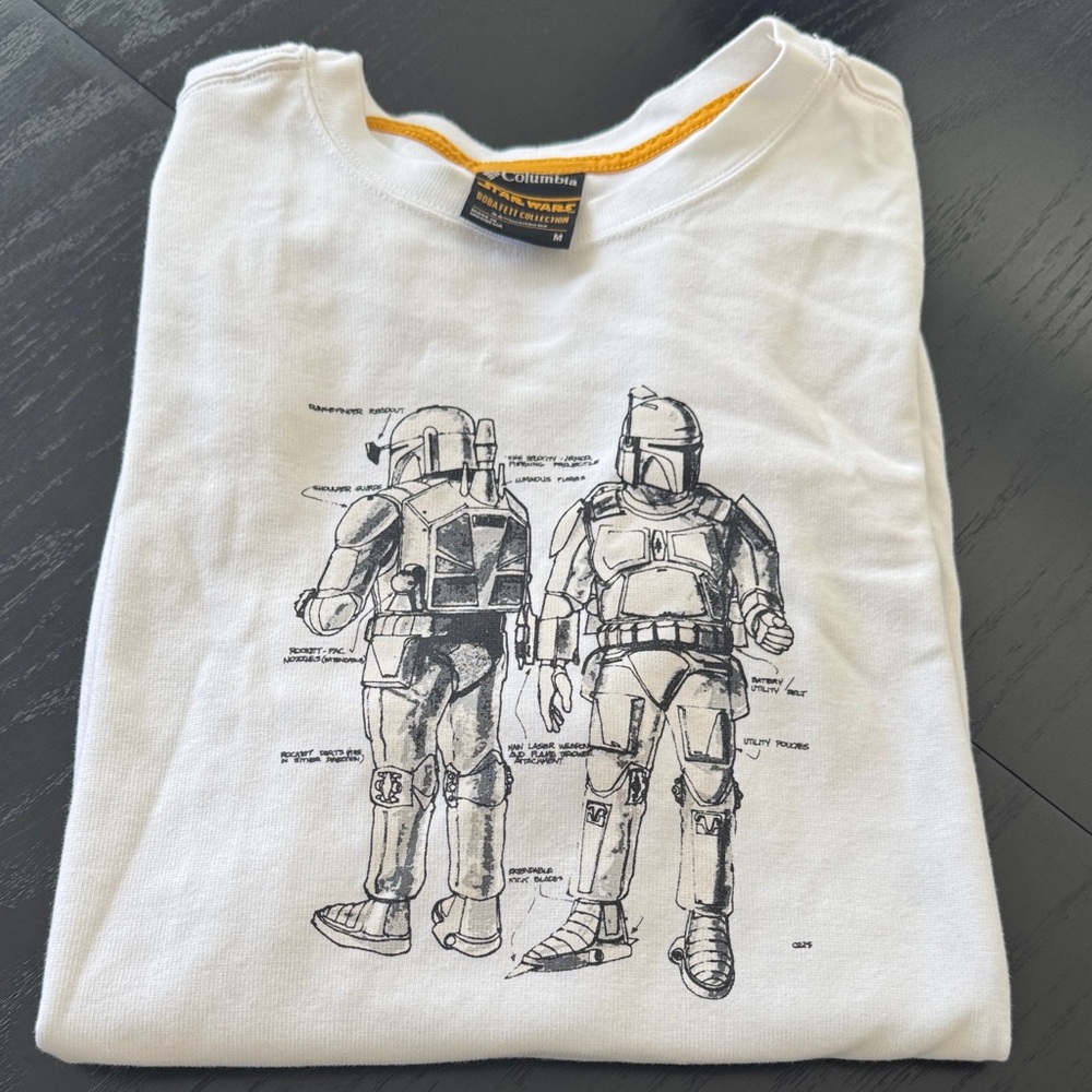 Columbia Star Wars Boba Fett White T-Shirt